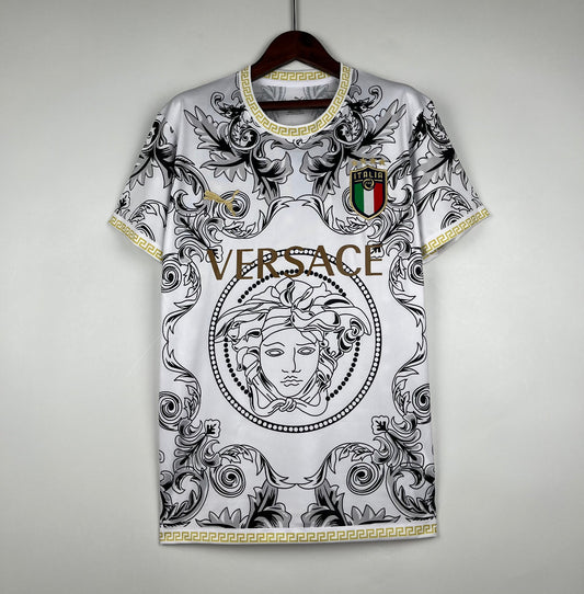 Camiseta Clásica Italia Versace Blanco 2023