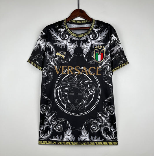 Camiseta Clásica Italia Versace Negro 2023