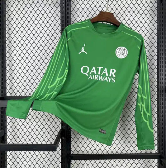 Camiseta PSG FC Portero Manga Larga Verde 2025-26