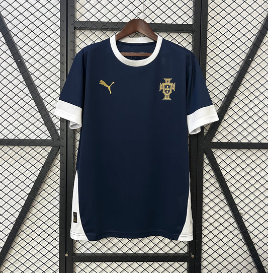Camiseta Clásica Portugal Entrenamiento Azul Marino 2025