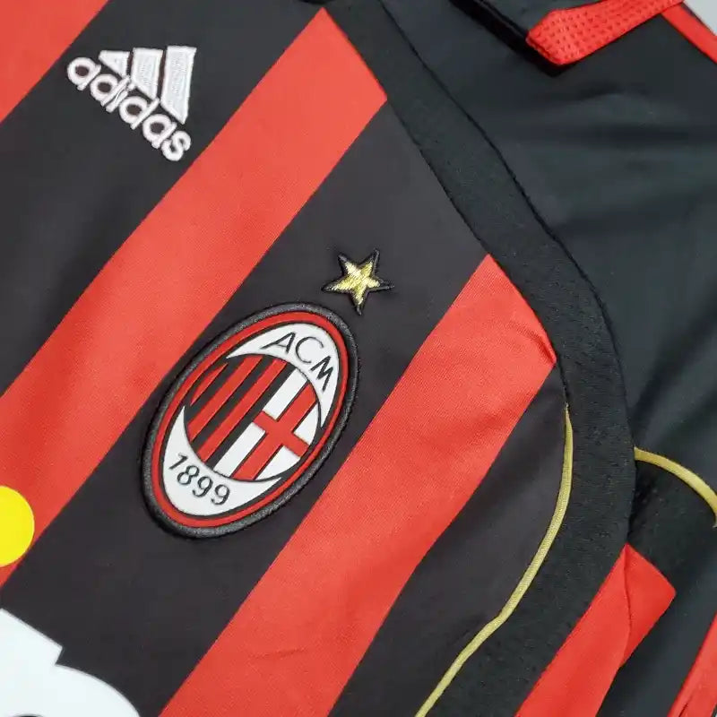 Camiseta Clásica AC Milán Manga Larga 2006-07