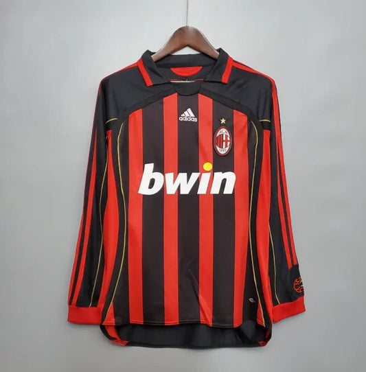 Camiseta Clásica AC Milán Manga Larga 2006-07