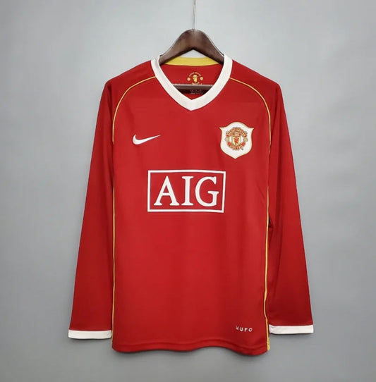 Camiseta Clásica Manchester United FC Manga Larga 2006-07