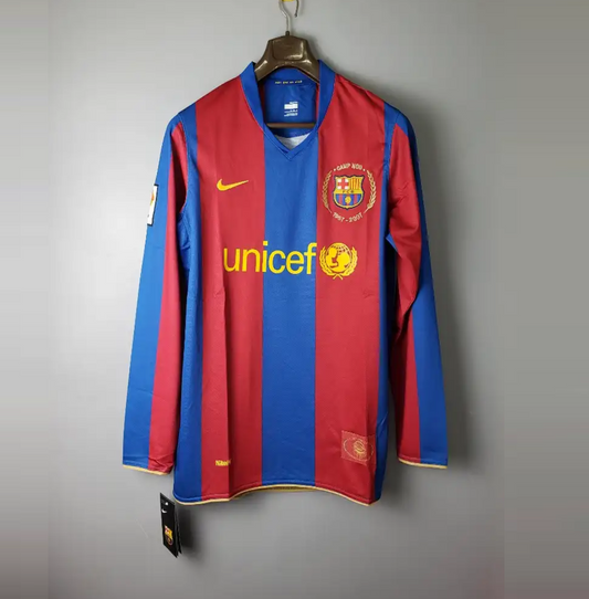 Camiseta Clásica FC Barcelona Manga Larga 2007-08