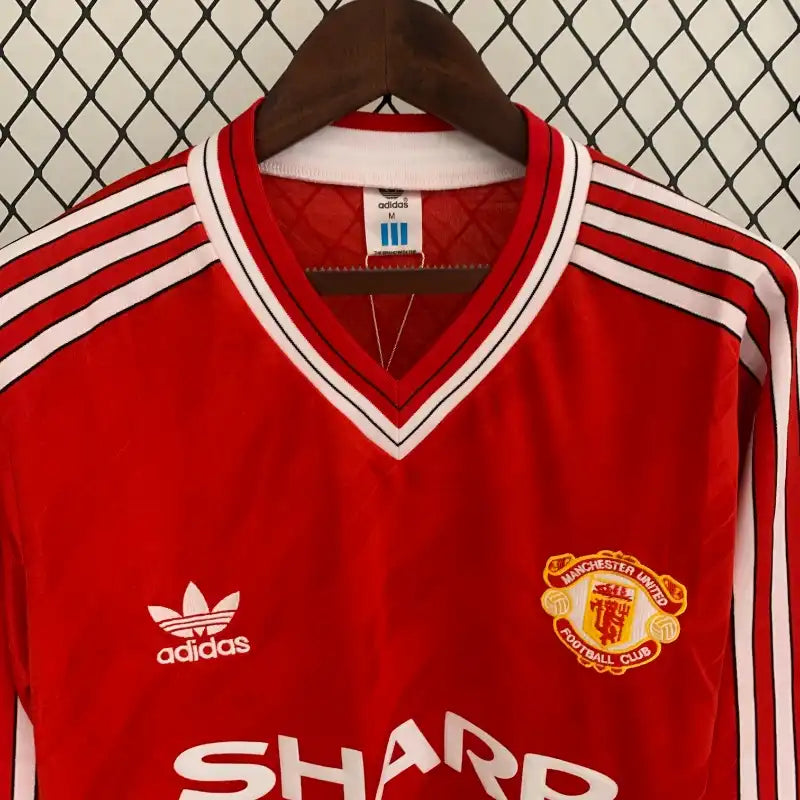 Camiseta Clásica Manchester United FC Manga Larga 1986-88