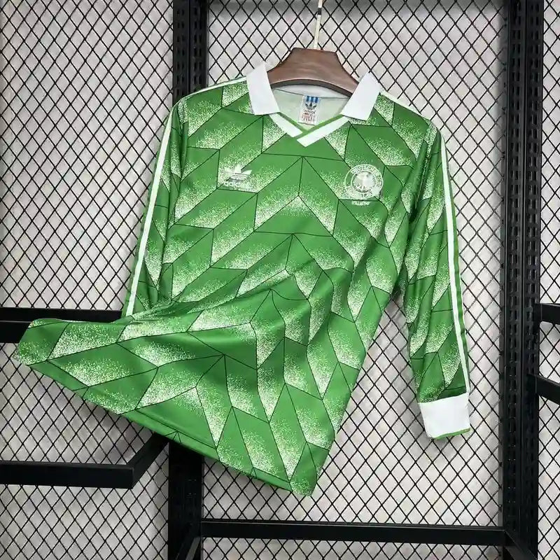 Camiseta Clásica Alemania Visitante Manga Larga 1990