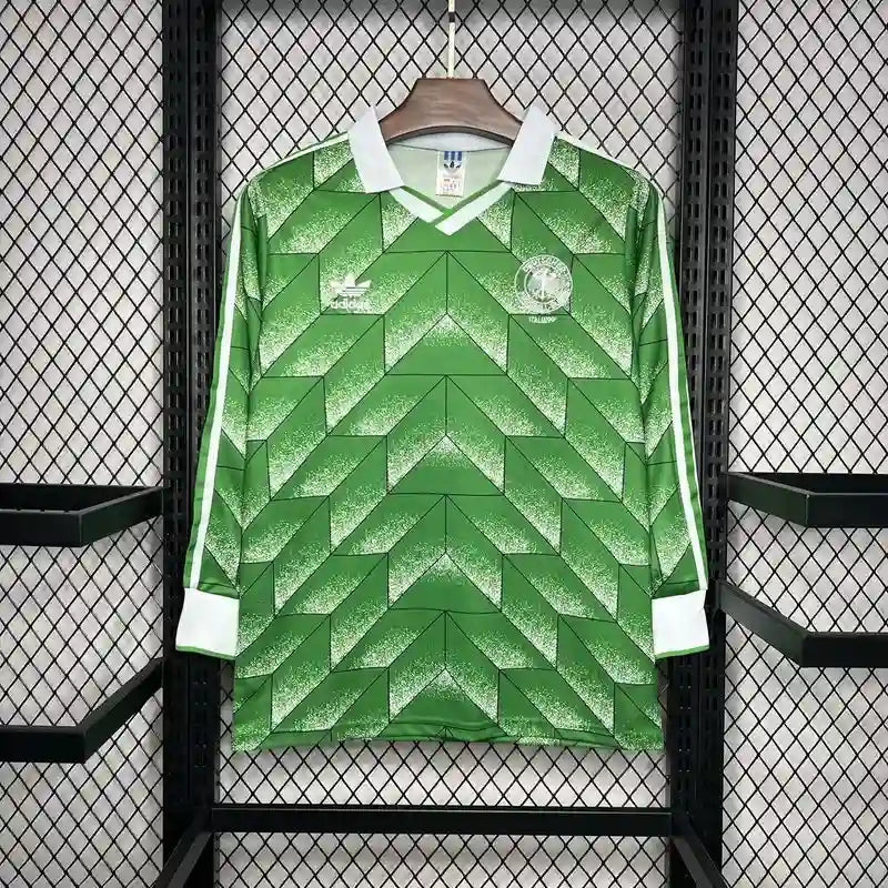 Camiseta Clásica Alemania Visitante Manga Larga 1990