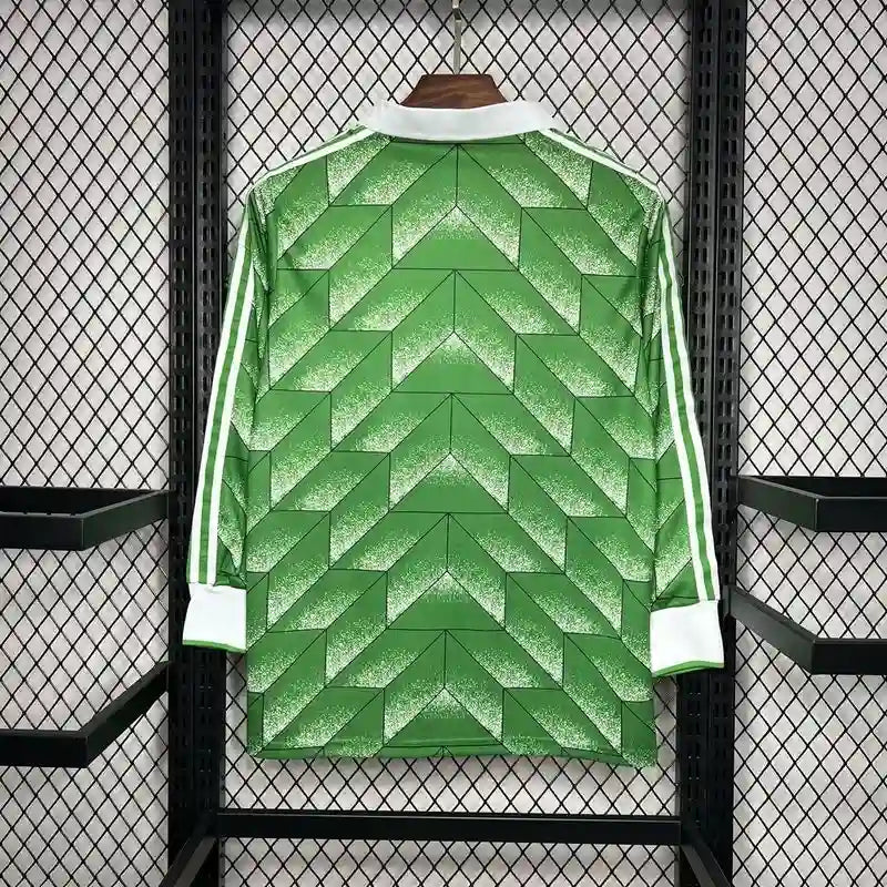 Camiseta Clásica Alemania Visitante Manga Larga 1990