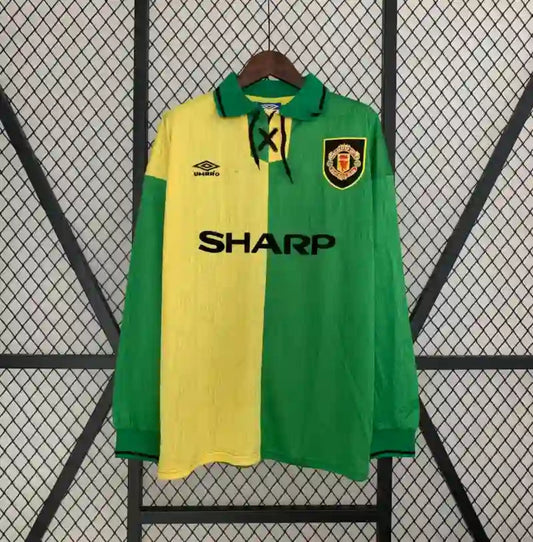 Camiseta Clásica Manchester United FC Visitante Manga Larga 1992-94