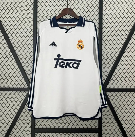 Camiseta Clásica Real Madrid Manga Larga 2000-01