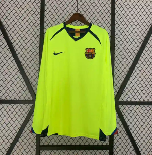 Camiseta Clásica FC Barcelona Visitante Manga Larga 2005-06
