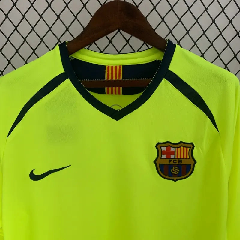 Camiseta Clásica FC Barcelona Visitante Manga Larga 2005-06