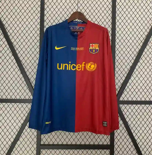 Camiseta Clásica FC Barcelona Manga Larga Champions League 2008-09