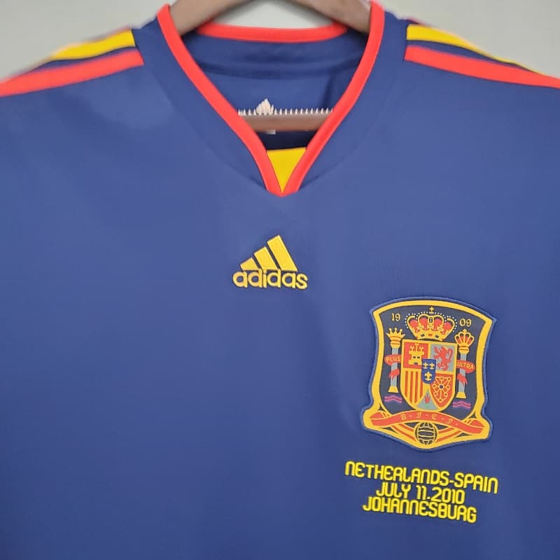 Camiseta Clásica España Visitante Manga Larga 2010