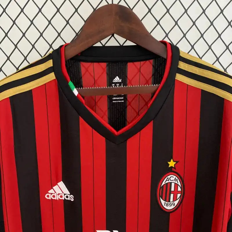 Camiseta Clásica AC Milán Manga Larga 2013-14