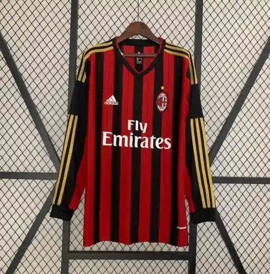 Camiseta Clásica AC Milán Manga Larga 2013-14