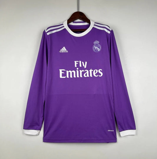 Camiseta Clásica Real Madrid Visitante Manga Larga 2016-17
