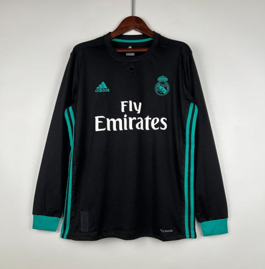 Camiseta Clásica Real Madrid Visitante Manga Larga 2017-18