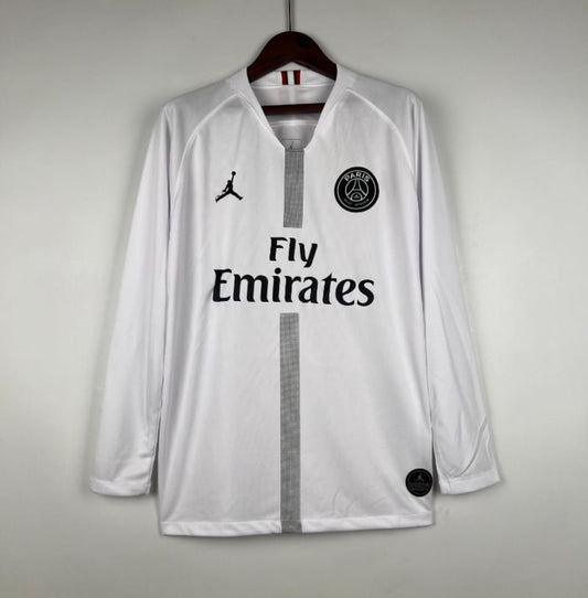 Camiseta Clásica PSG FC Visitante Blanca Manga Larga 2018-19