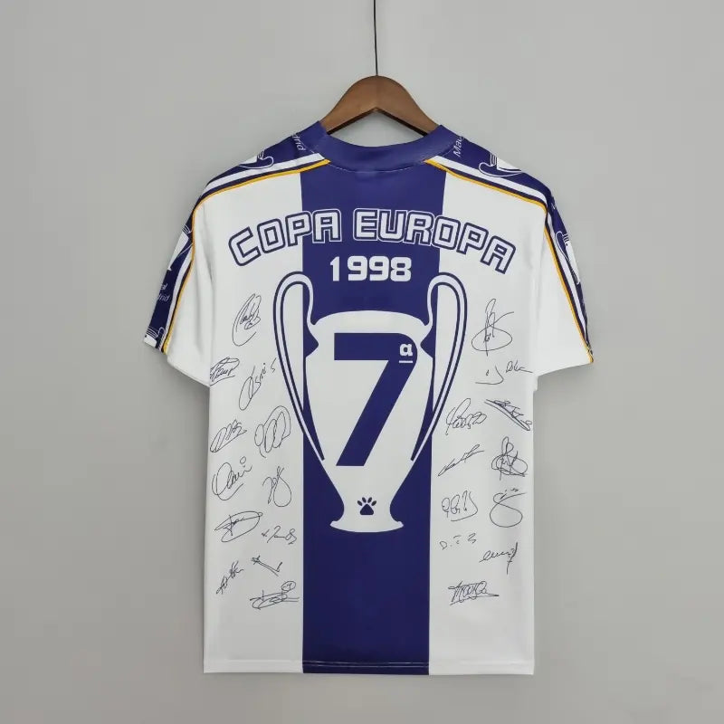 Camiseta Clásica Real Madrid – Edición Conmemorativa de las 7 Champions League 1997-98