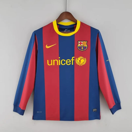 Camiseta Clásica FC Barcelona Manga Larga 2010-11