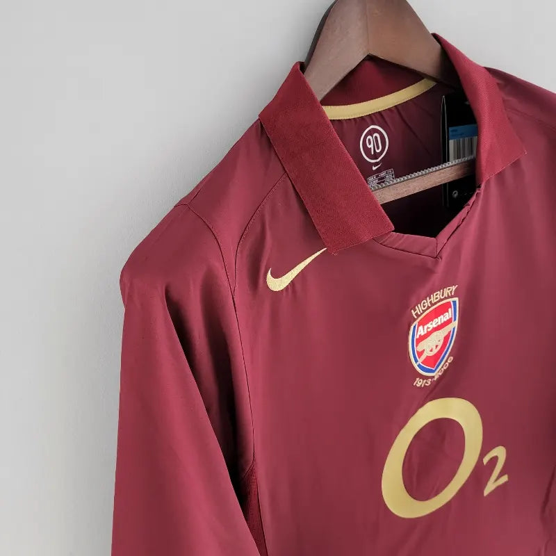 Camiseta Clásica Arsenal FC Visitante Manga Larga 2005-06
