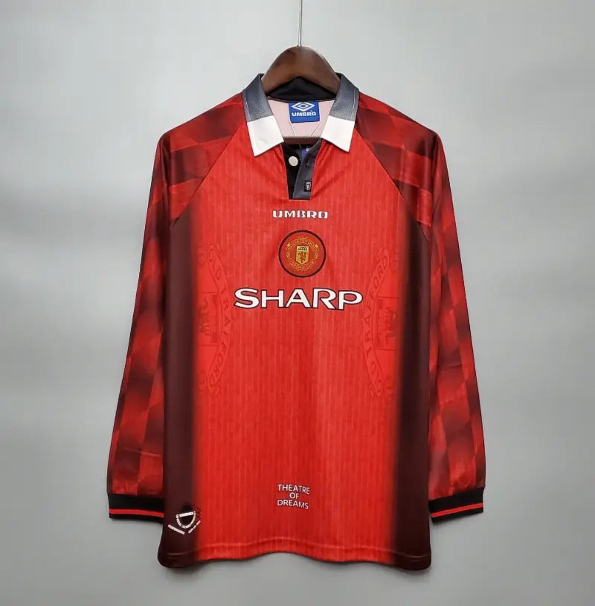 Camiseta Clásica Manchester United FC Manga Larga 1996