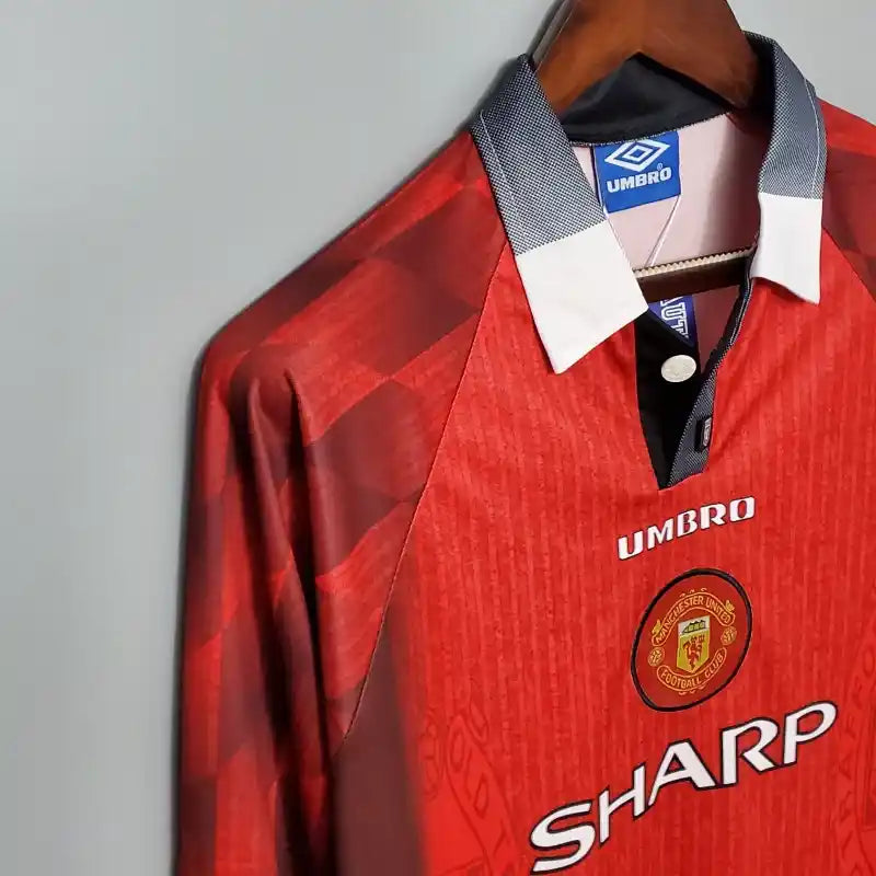 Camiseta Clásica Manchester United FC Manga Larga 1996