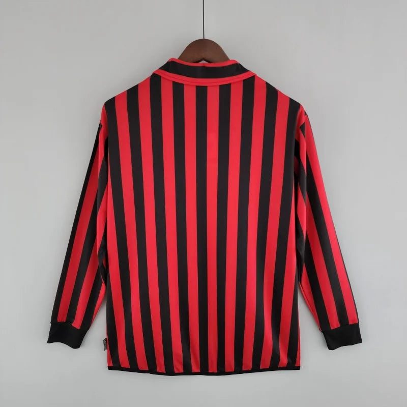Camiseta Clásica AC Milán Manga Larga 1999-00