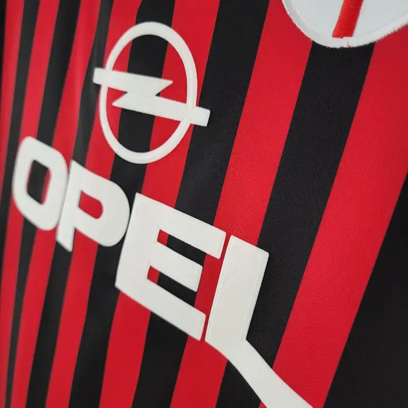 Camiseta Clásica AC Milán Manga Larga 1999-00