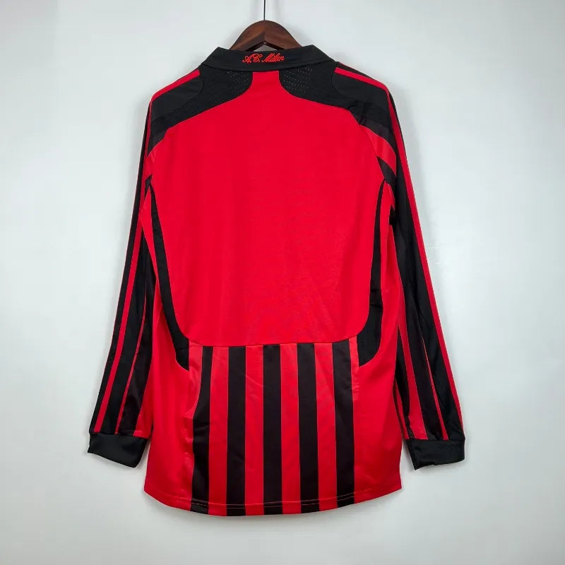 Camiseta Clásica AC Milán Manga Larga 2007-08