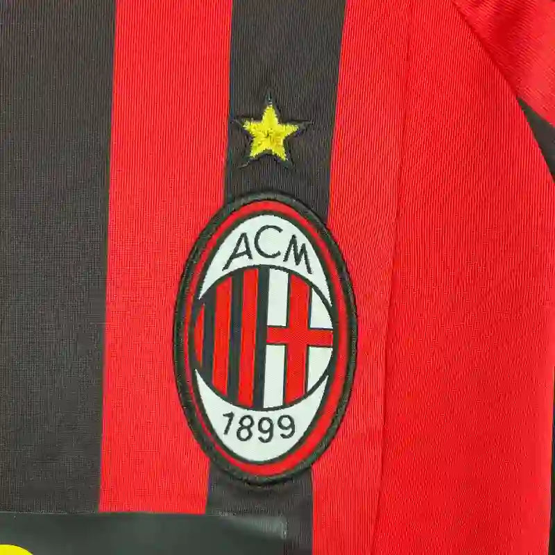 Camiseta Clásica AC Milán Manga Larga 2007-08