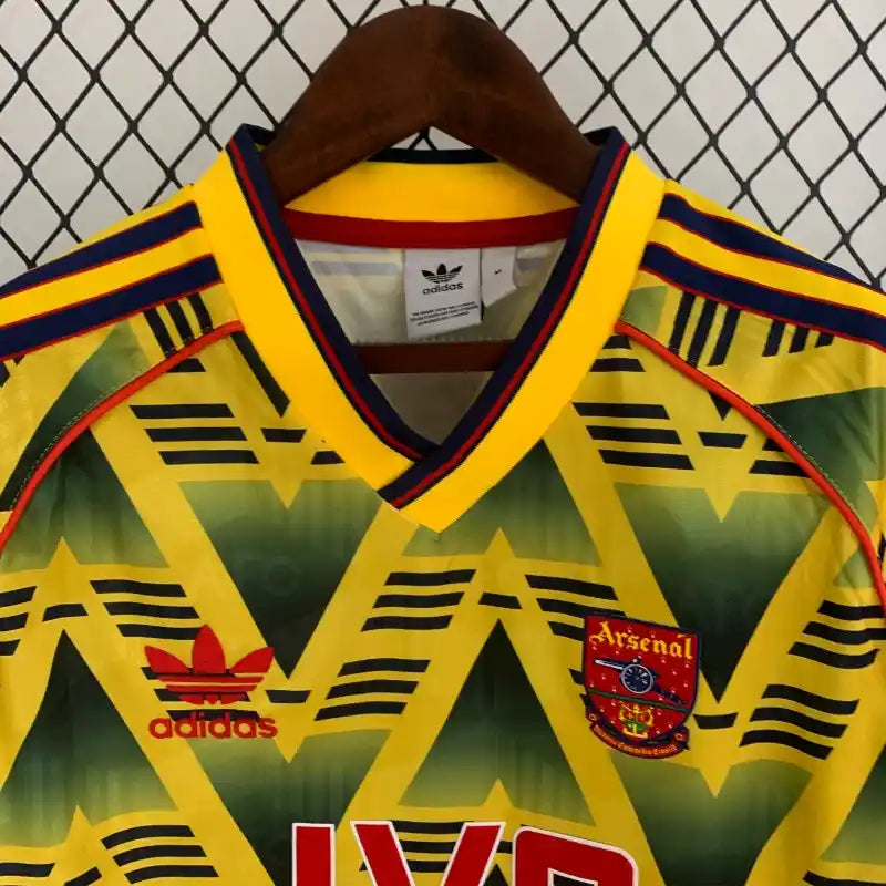 Camiseta Clásica Arsenal FC Visitante Manga Larga 1991-93