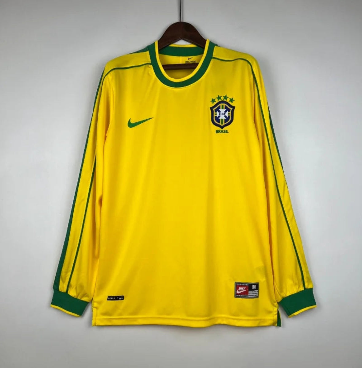 Camiseta Clásica Brasil Manga Larga 1998