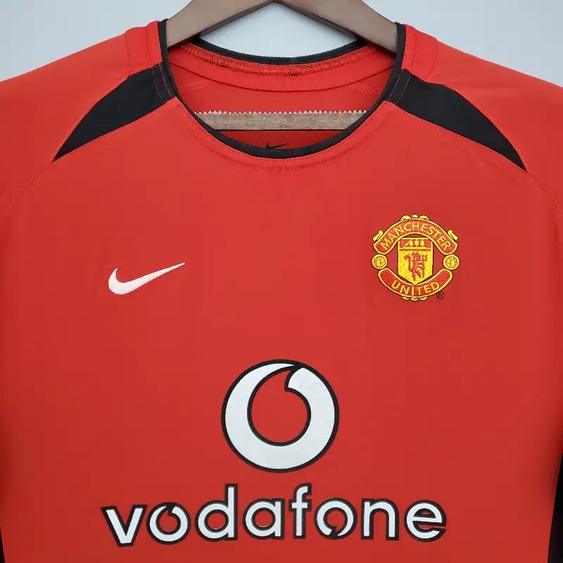 Camiseta Clásica Manchester United FC Manga Larga 2002-04