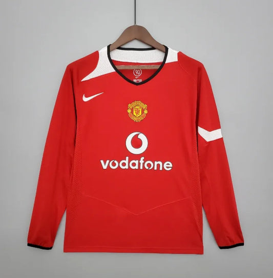 Camiseta Clásica Manchester United FC Manga Larga 2004-06
