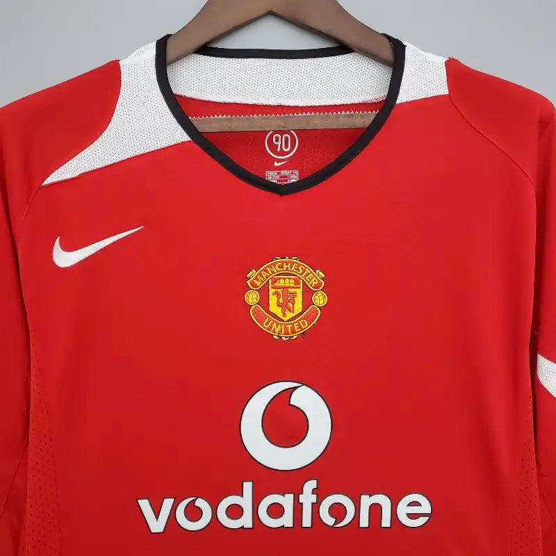 Camiseta Clásica Manchester United FC Manga Larga 2004-06