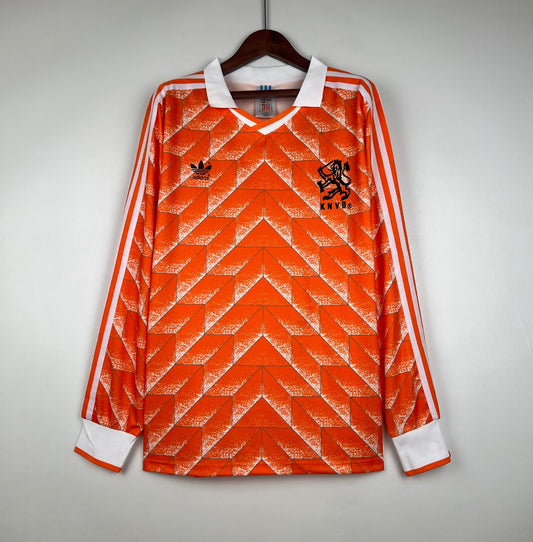 Camiseta Clásica Países Bajos Manga Larga 1988