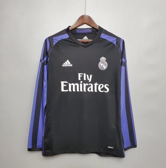 Camiseta Clásica Real Madrid Visitante (3ª) Manga Larga 2016-17