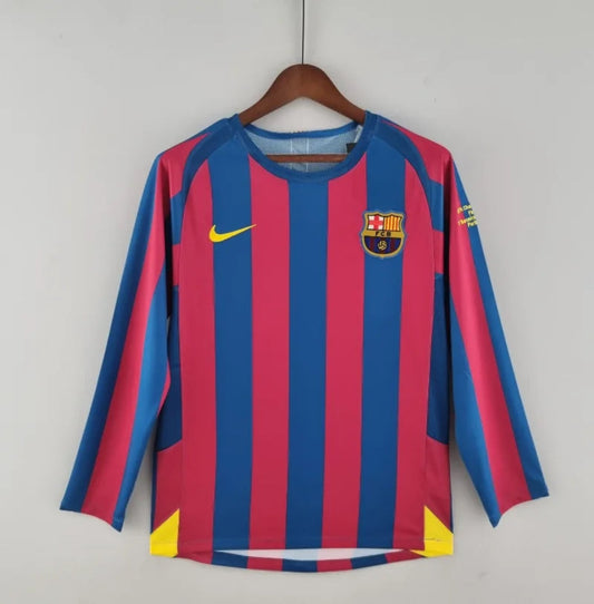Camiseta Clásica FC Barcelona Manga Larga 2005-06