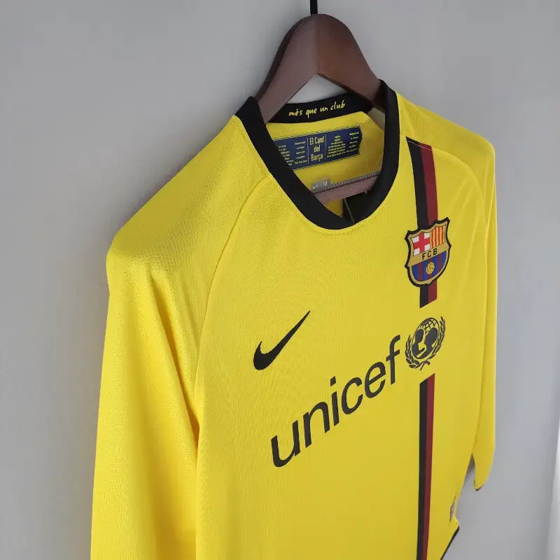 Camiseta Clásica FC Barcelona Visitante Manga Larga 2008-09