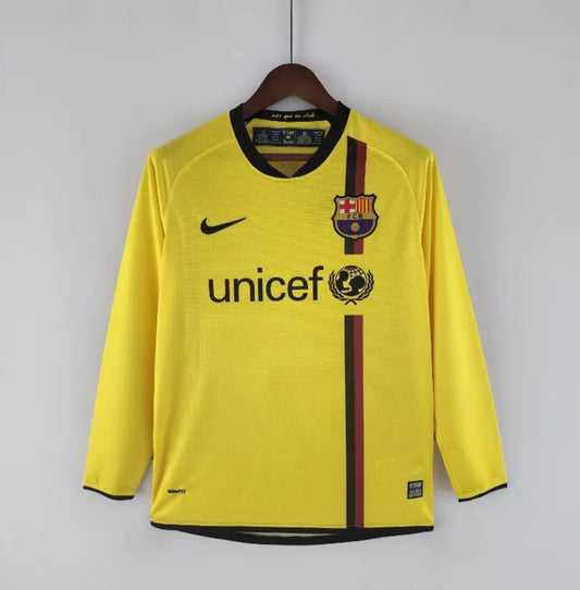 Camiseta Clásica FC Barcelona Visitante Manga Larga 2008-09