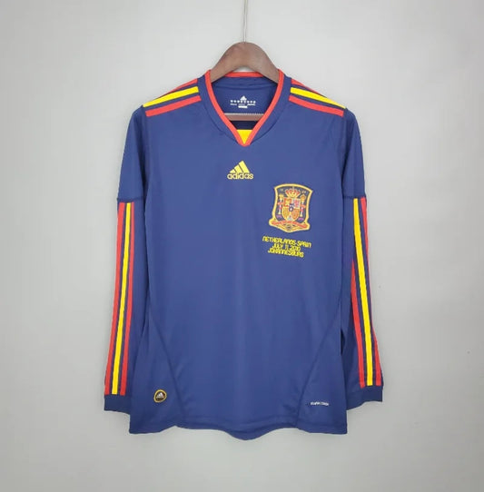 Camiseta Clásica España Visitante Manga Larga 2010