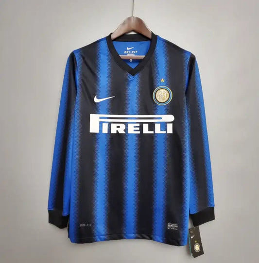 Camiseta Clásica Inter Milán Manga Larga 2010-11