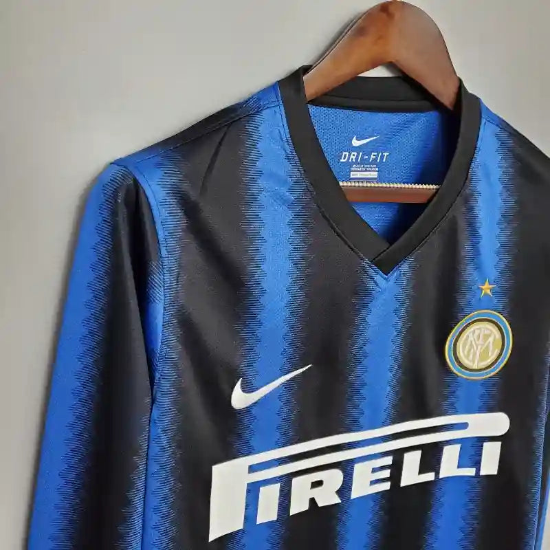 Camiseta Clásica Inter Milán Manga Larga 2010-11
