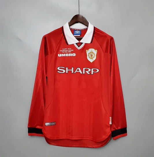 Camiseta Clásica Manchester United FC Manga Larga 1999-00