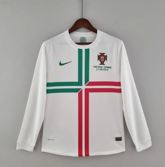 Camiseta Clásica Portugal Visitante Manga Larga 2012