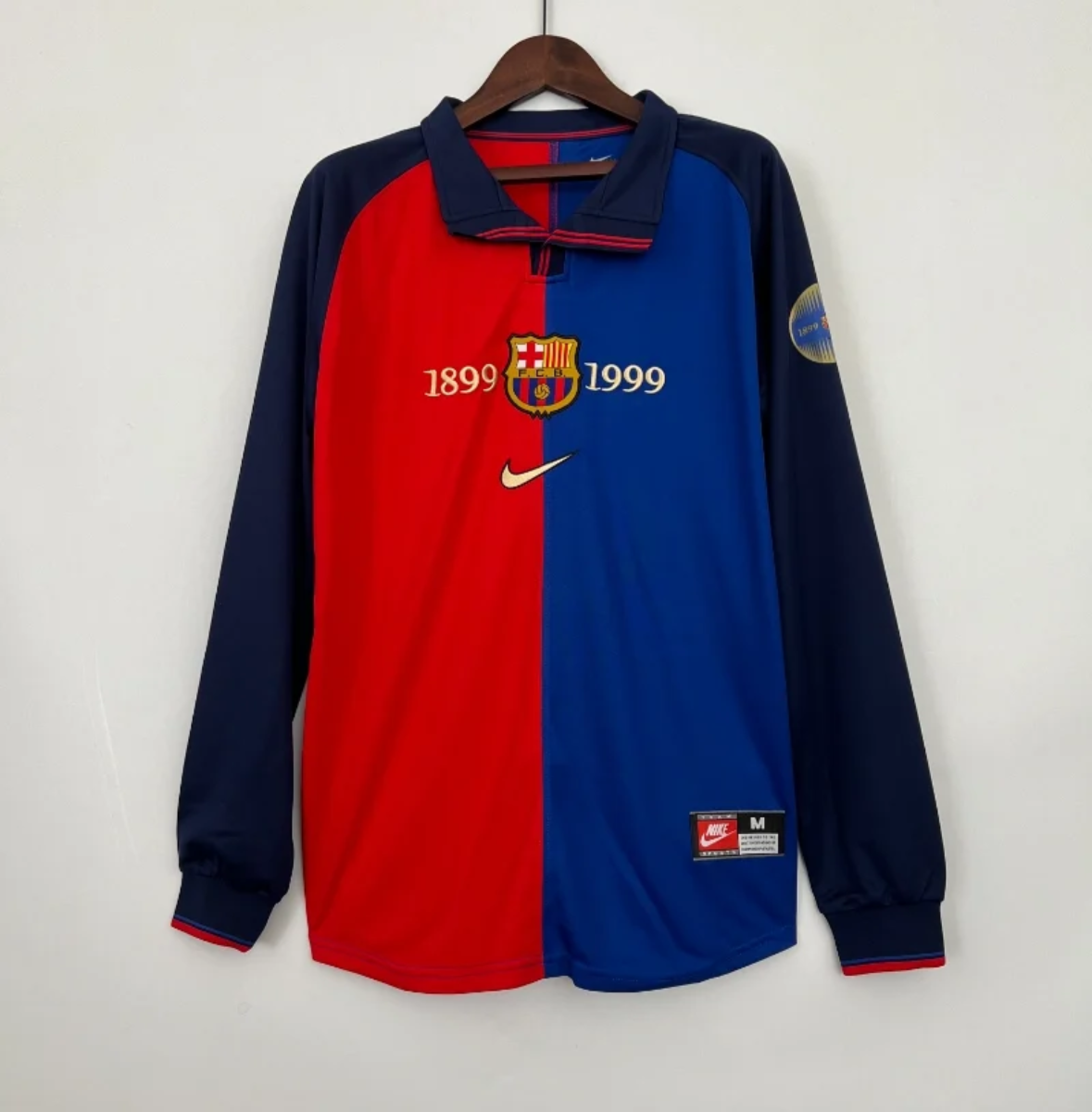 Camiseta Clásica FC Barcelona Manga Larga 1999-00